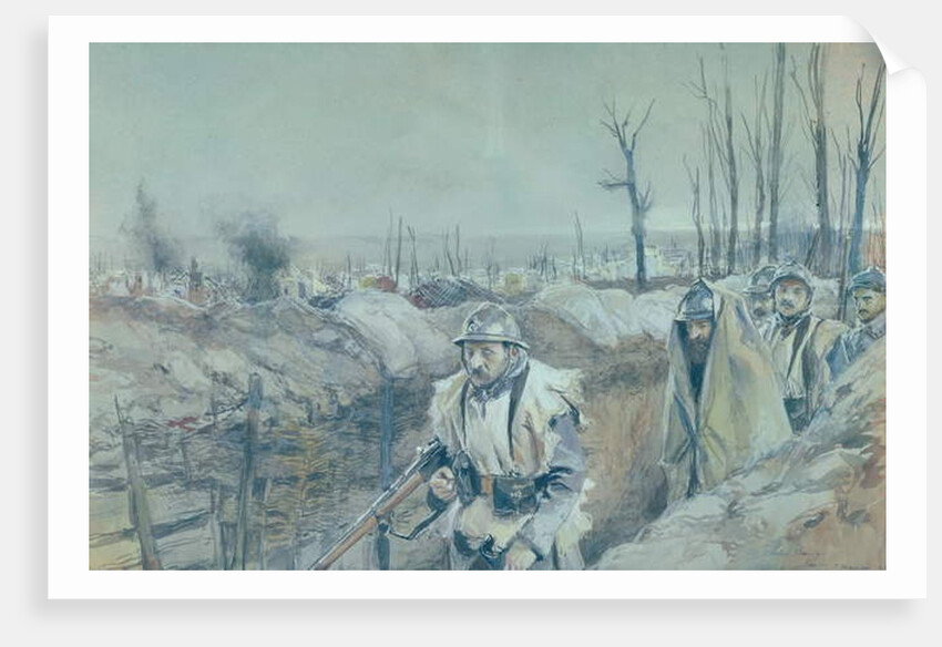 A Trench in Artois, 1915-16 by Francois Flameng