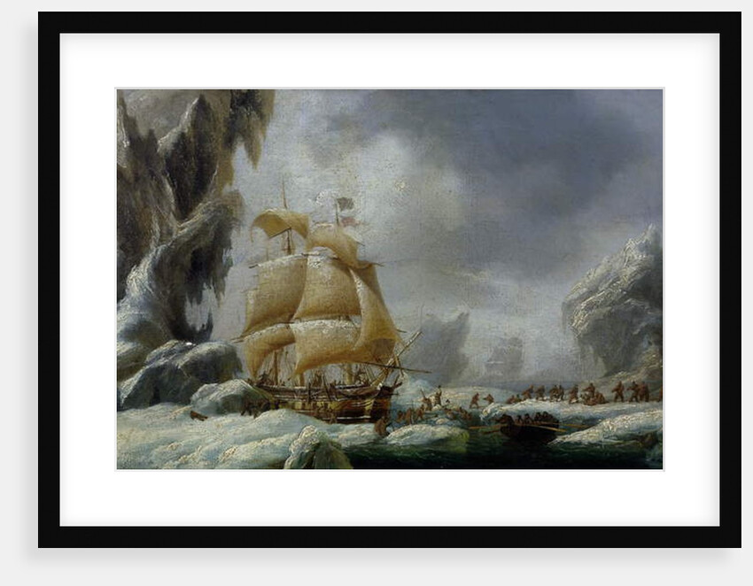 The Ship of Jules Dumont d'Urville Stuck in an Ice Floe in Antarctica by Ambroise-Louis Garneray