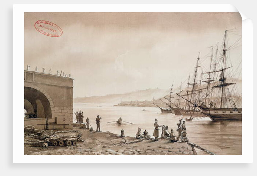 View of Fort Bab Azoun from the Port, Algiers, c.1830-31 by Yung Yung