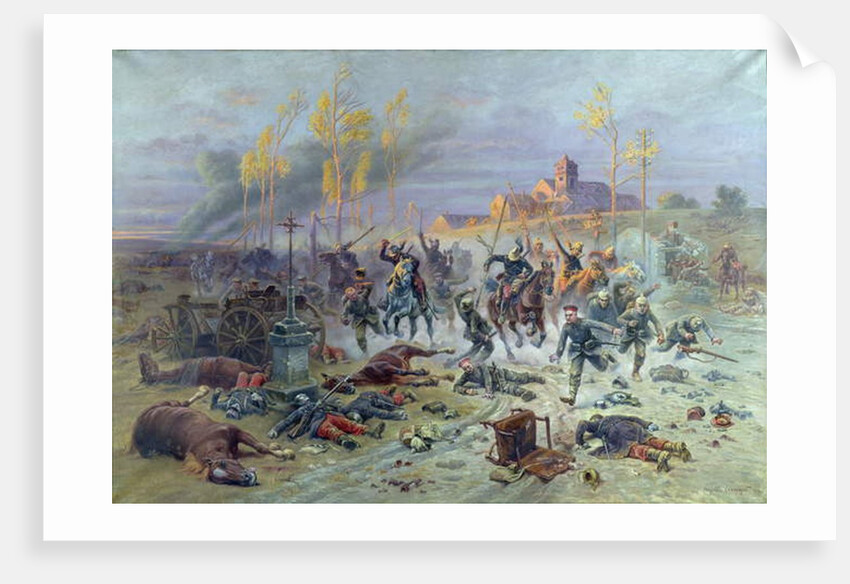 The Charge of French Soldiers at the Battle of the Marne, 8th or 9th September 1914, 1915 by Eugene Chaperon