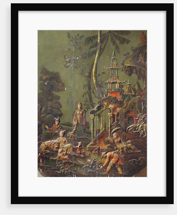 The Earth, detail of the Grand Cabinet Chinois from the Hotel Richelieu, place des Vosges, c.1728-31 by French School