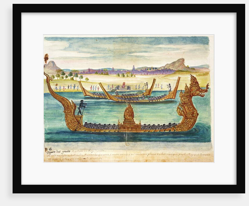 The Boats of the King of Siam, from an account of the Jesuits in Siam, 1688 by French School
