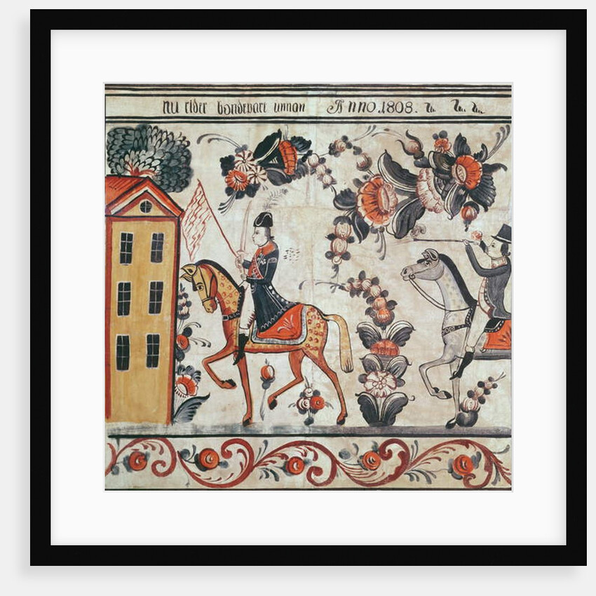 The flight of Napoleon, 1808 by Swedish School