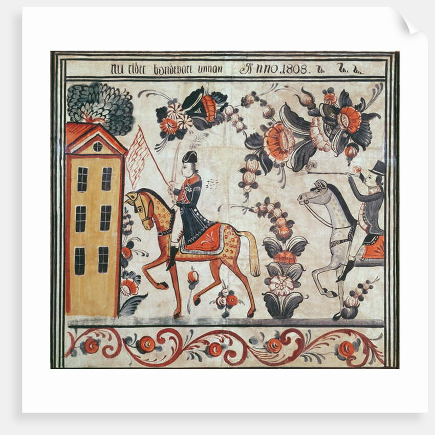 The flight of Napoleon, 1808 by Swedish School