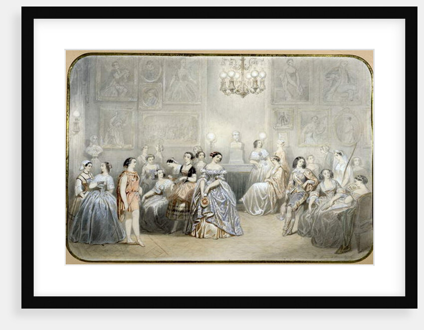 The actress Mlle Rachel in the foyer of the Comedie Francaise by Henri de Montaut
