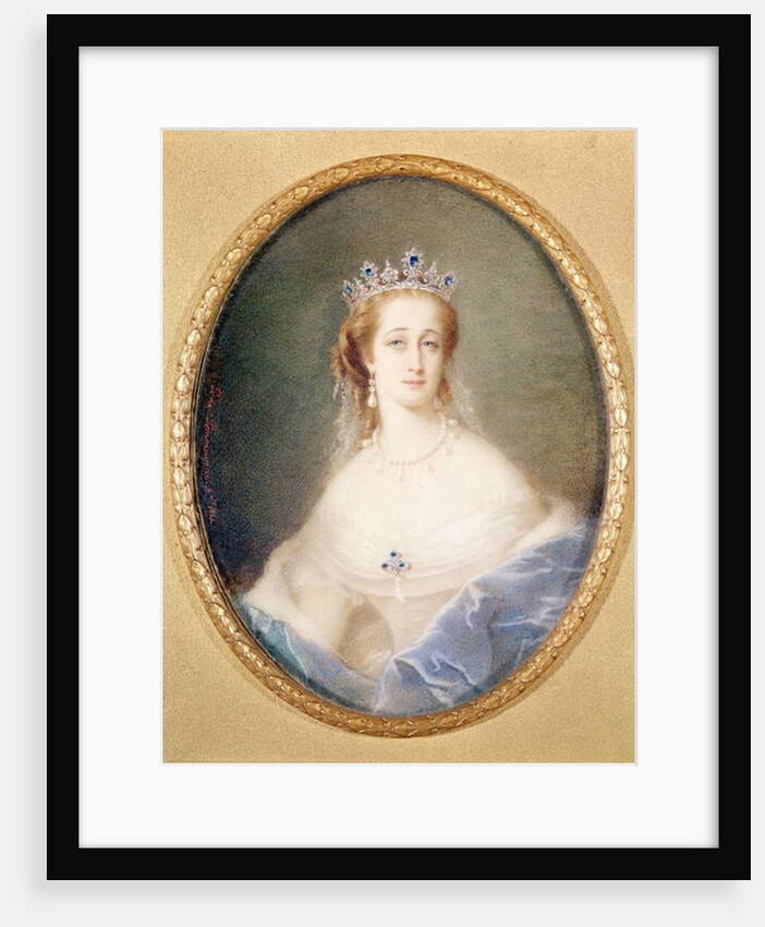 Portrait miniature of the Empress Eugenie, 1860 by Pierre Paul Emmanuel de Pommayrac