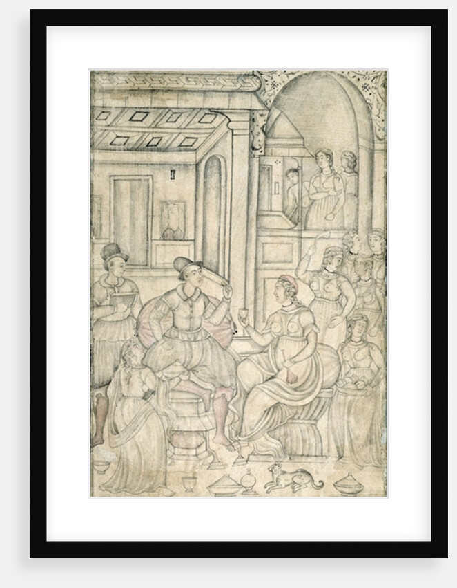 Portuguese sailors with Indian women by Indian School