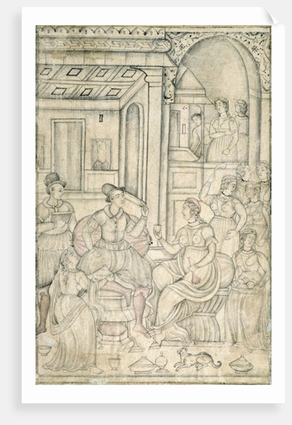 Portuguese sailors with Indian women by Indian School