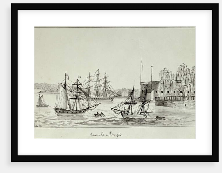 The Battery and Port of New York, 1831 by Gustave de Beaumont
