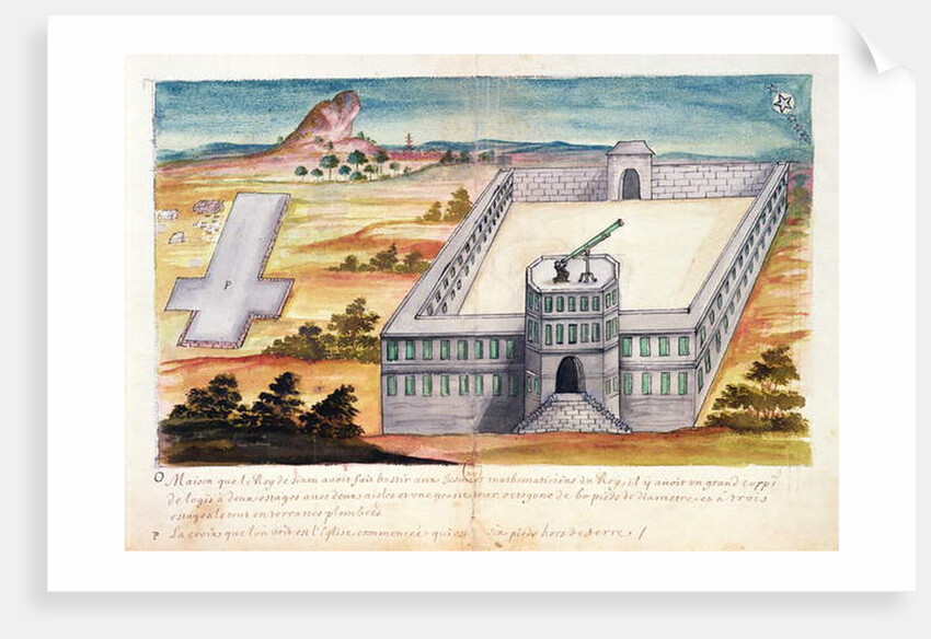 House and Observatory built by the King of Siam for the Jesuit mathematicians by French School