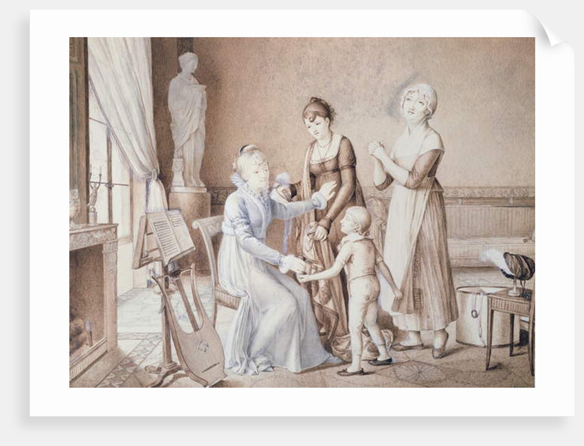 Scene of Family Life, early nineteenth century by French School
