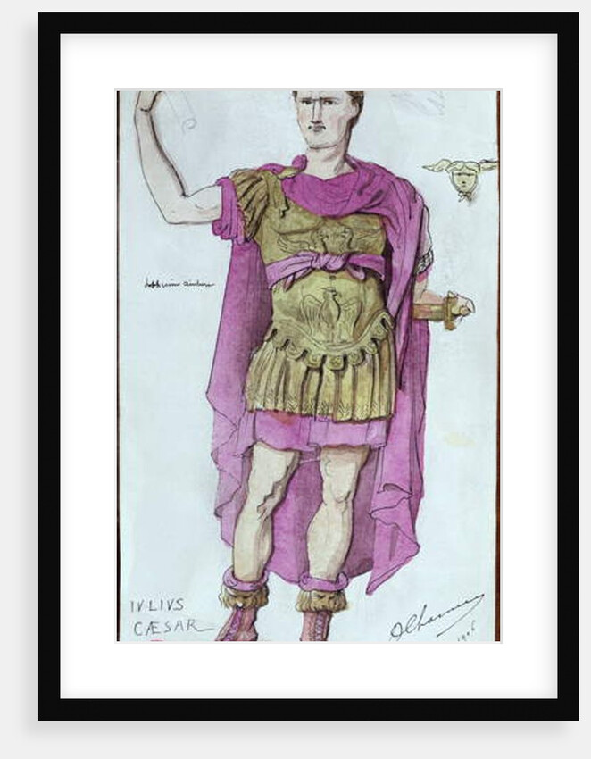 Costume design for Julius Caesar from 'La Mort de Pompee' by Corneille, 1906 by Desire Chaineux