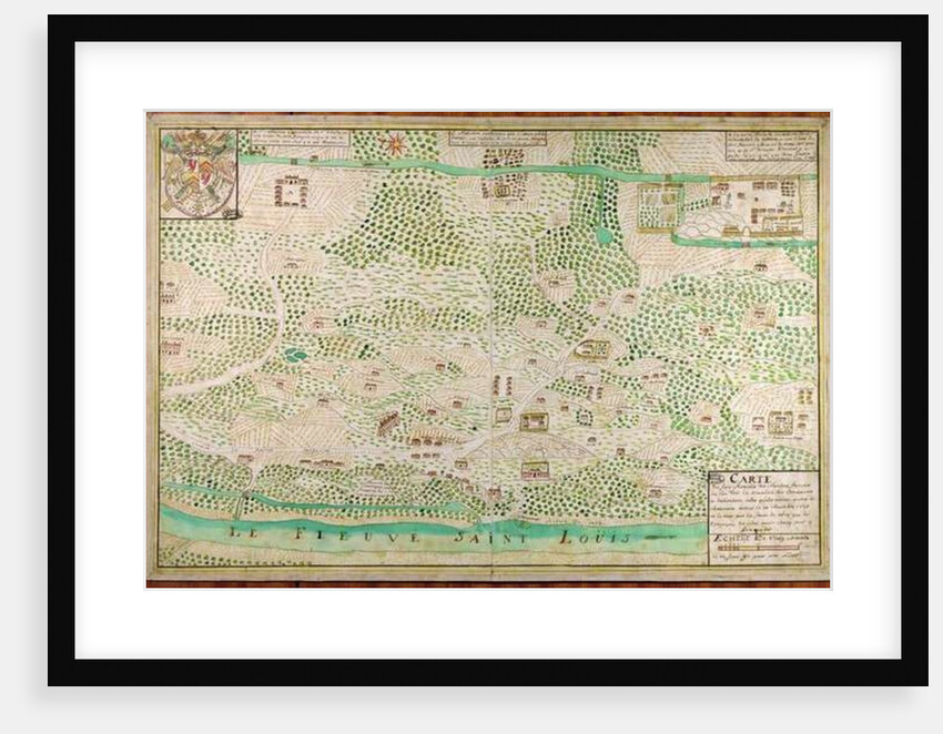 Map of Fort Rosalie des Natchez, Louisiana by French School