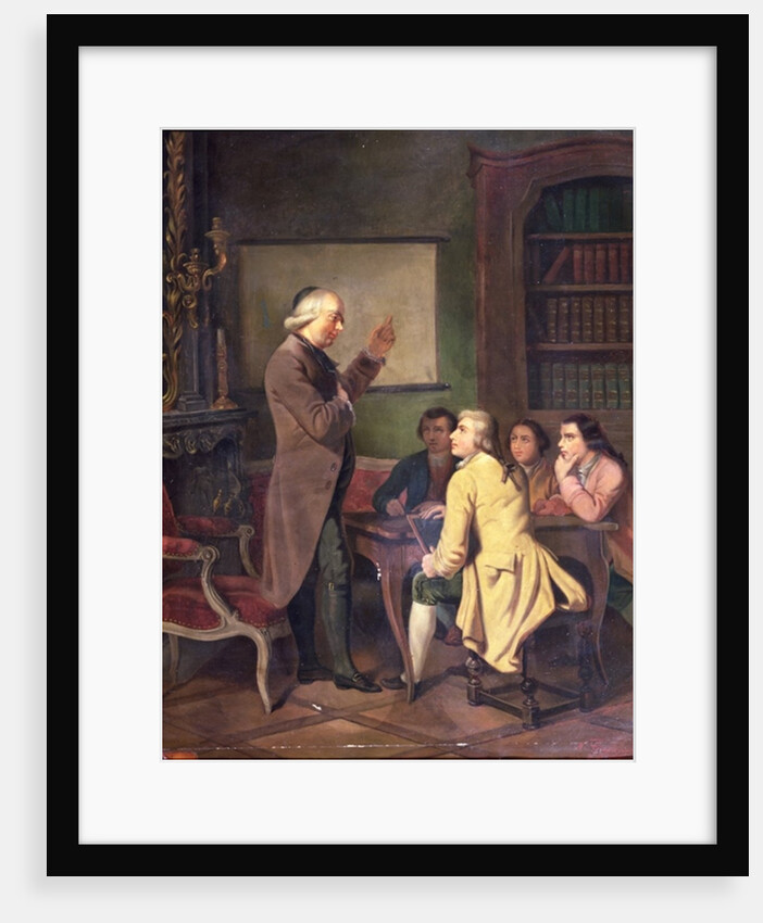 A Lesson with Abbe Charles Michel de l'Epee after a painting by F. Peyson by N. Ginouvier