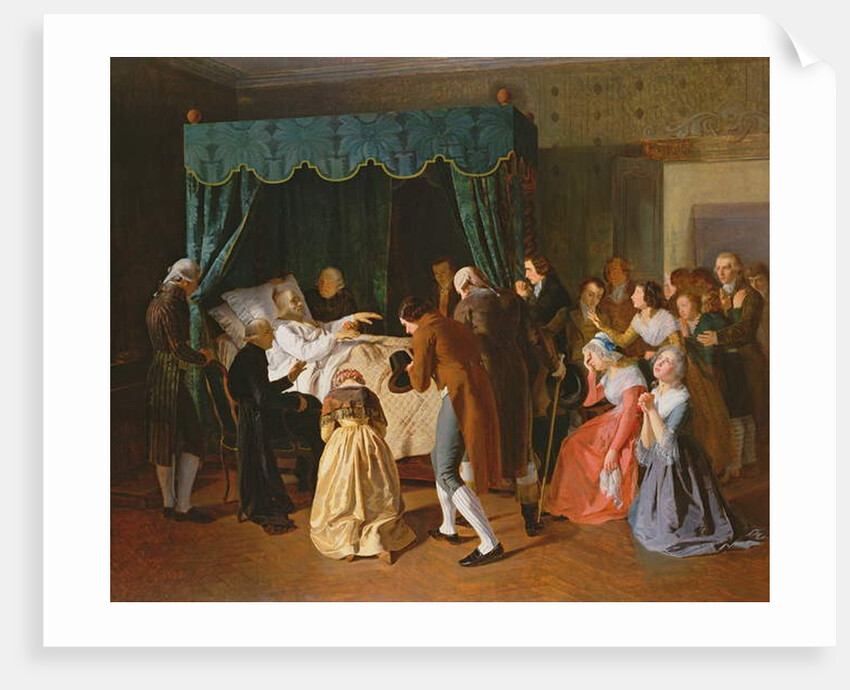 The Last Moments of Abbe Charles Michel de l'Epee 1838 by Frederic Peyson