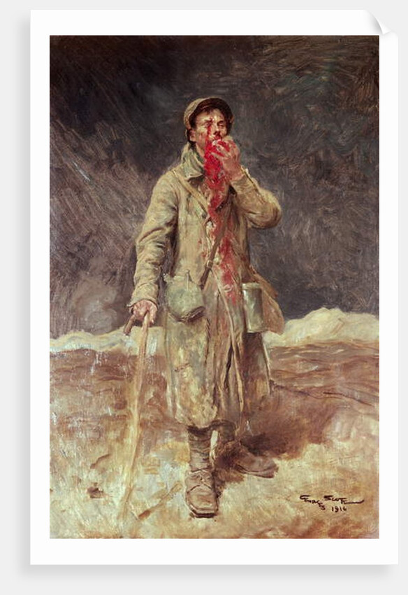 An Injured Soldier, 1916 by Georges Bertin Scott