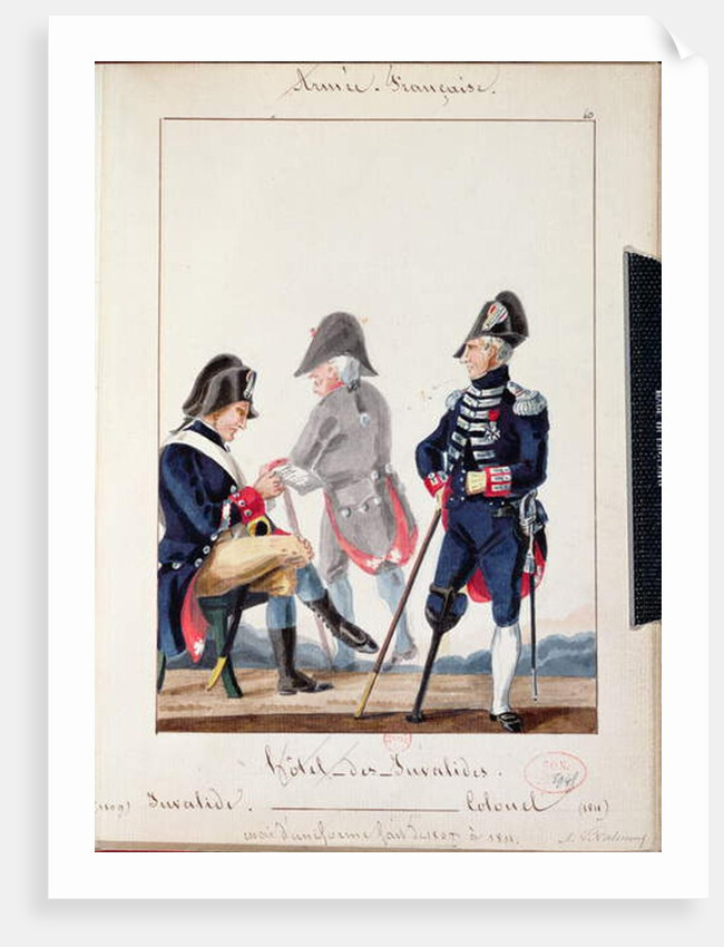 Patients at the Hotel des Invalides, 1809-11 by French School