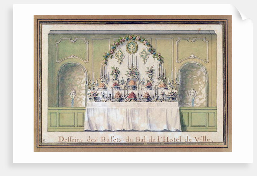 Buffet for a ball at the Hotel de Ville, Paris, 1745 by Jacques-Francois Blondel