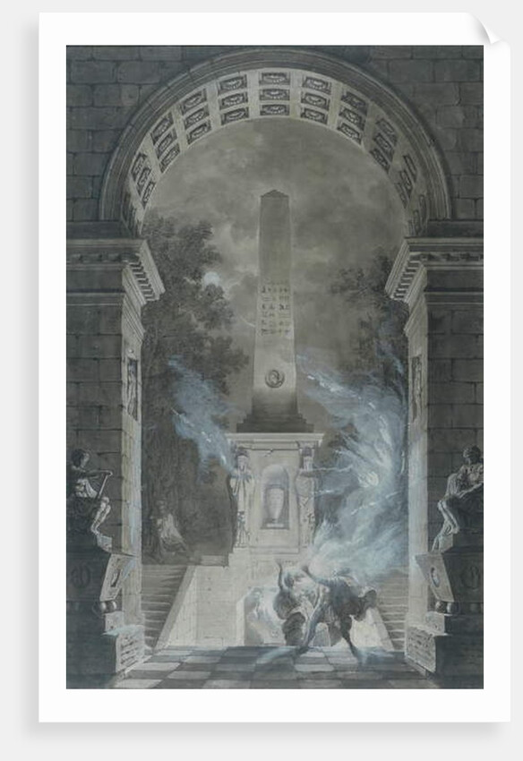 Scene from the tragedy of 'Semiramis' by Voltaire by Louis Jean Desprez