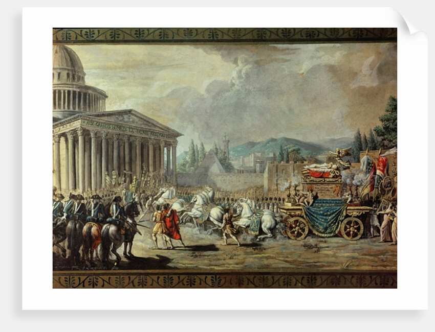 The Translation of the Mortal Remains of Voltaire to the Pantheon in Paris on 10th July 1791 by Louis Jean Francois I Lagrenee