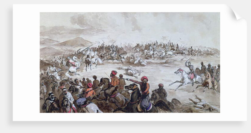 Capture of the Tribe of Abd el-Kader by Henri d'Orleans Duke of Aumale, 16th May 1843, c.1843 by Eugene Gimain