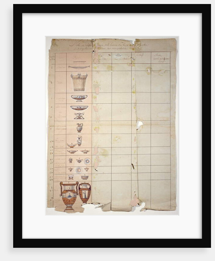 Designs for the Rambouillet Dairy Service, Sevres Workshop by French School