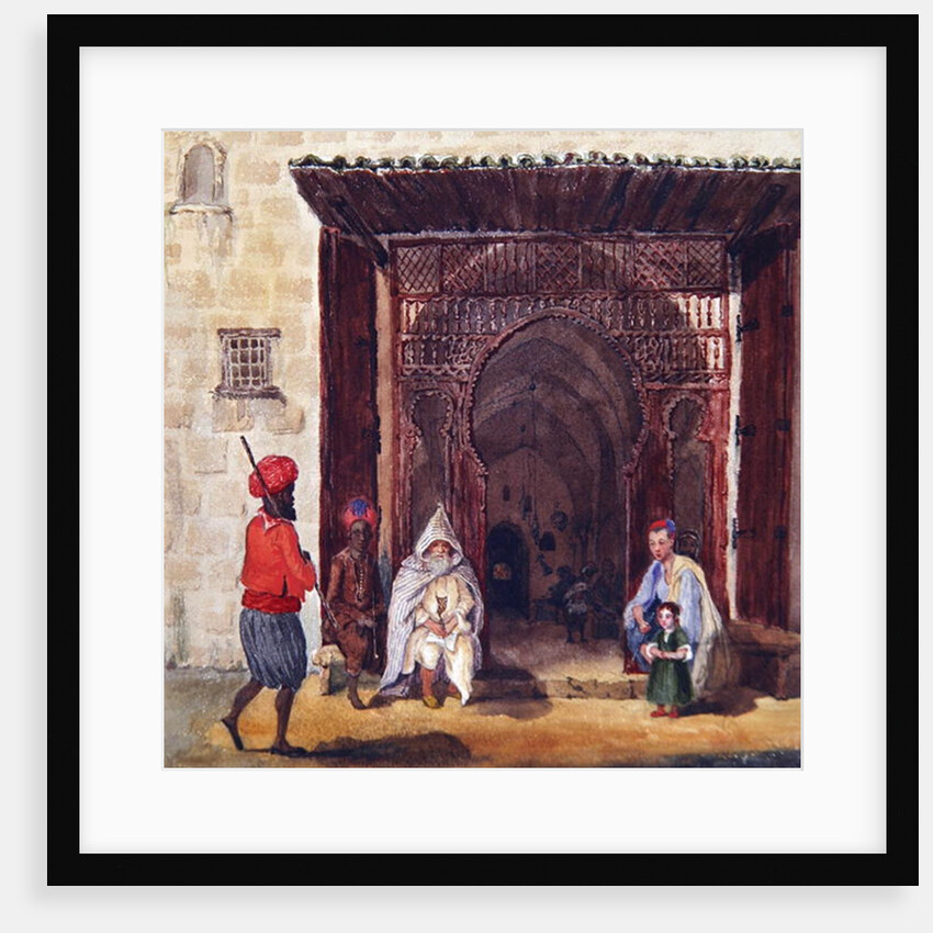 Entry of a mosque in Algiers, c.1830 by Theodore Leblanc