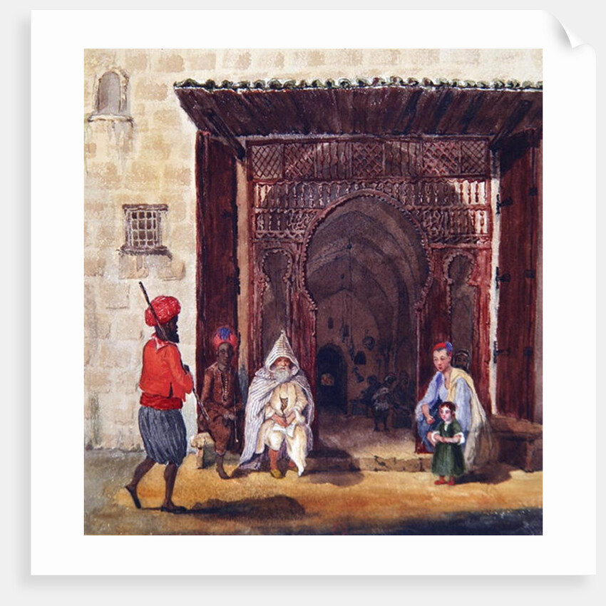 Entry of a mosque in Algiers, c.1830 by Theodore Leblanc