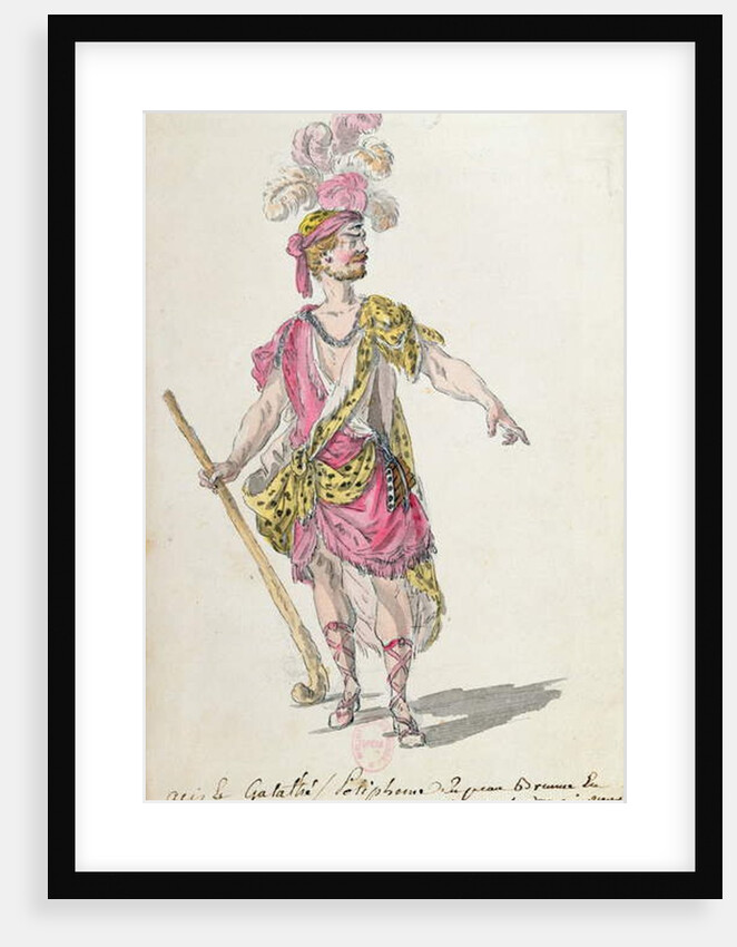 Costume design for a performance in Paris in 1762 of Lully's opera 'Acis et Galatee' by Nicolas Boquet