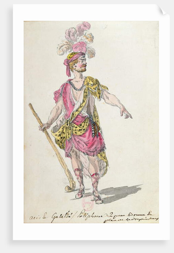 Costume design for a performance in Paris in 1762 of Lully's opera 'Acis et Galatee' by Nicolas Boquet