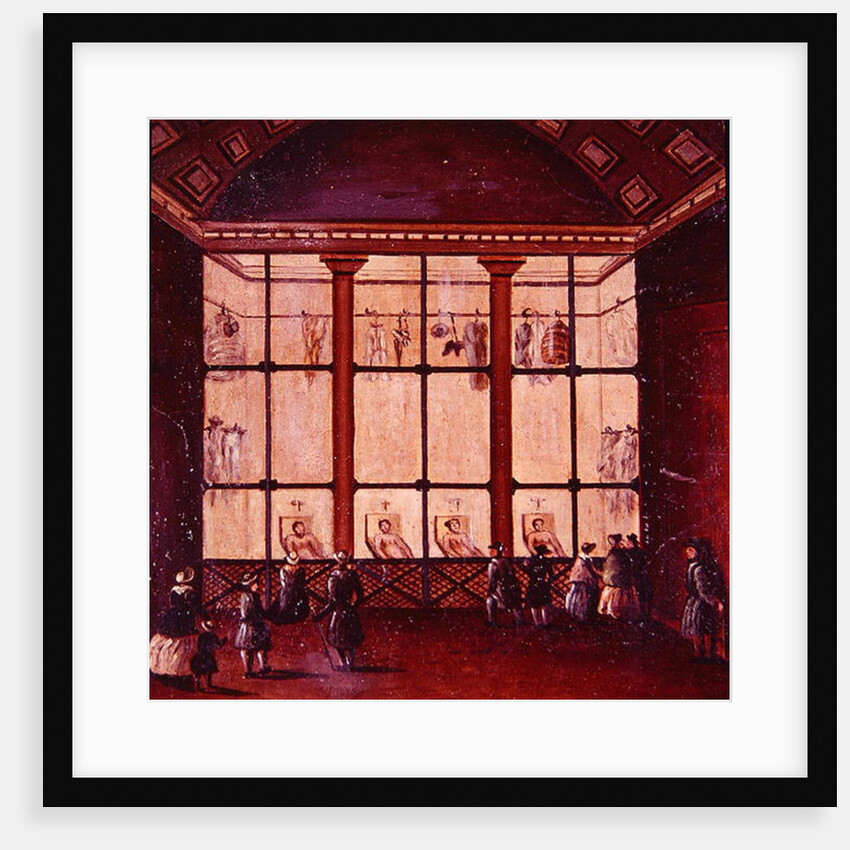 La Morgue, largest morgue in Paris, 1830-40 by School French