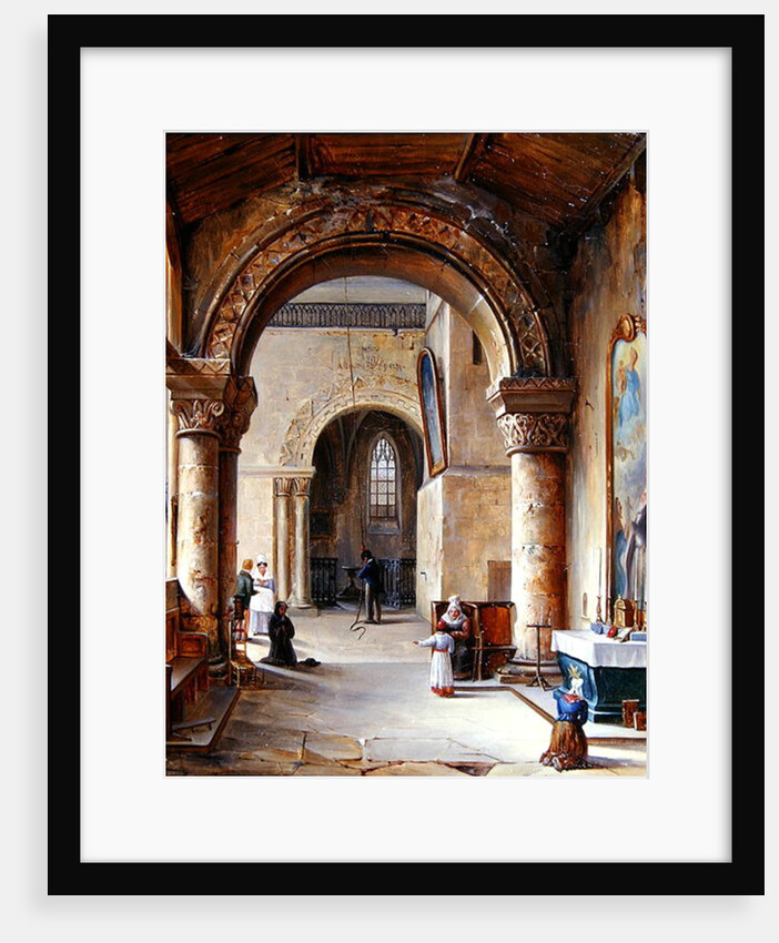 Interior of a Church in Normandy, 1832 by Jean-Baptiste Messager