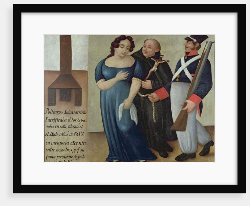 Policarpa Salavarrieta on her way to execution in Bogota on 14th November 1817 by Colombian School