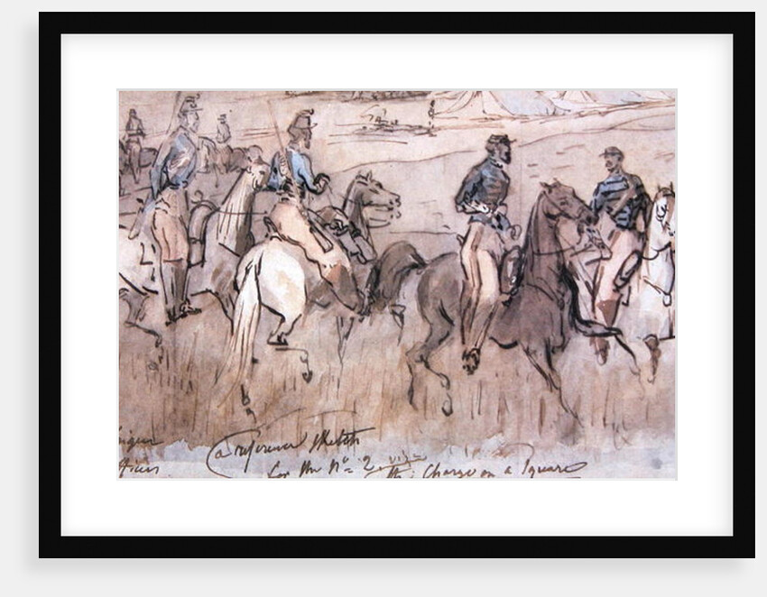 The Chasseurs d'Afrique during the Crimean War of 1854 by Constantin Guys