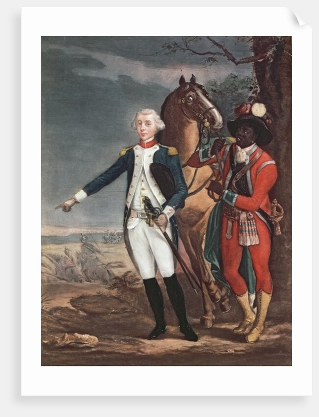 Portrait of the Marquis de La Fayette with an Aide-de-Camp during the American War of Independence by French School