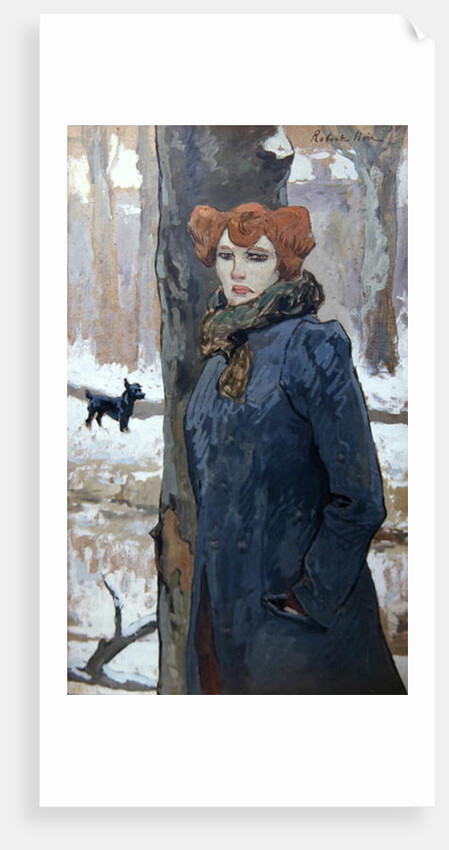 A prostitute in a forest in winter by Robert Noir