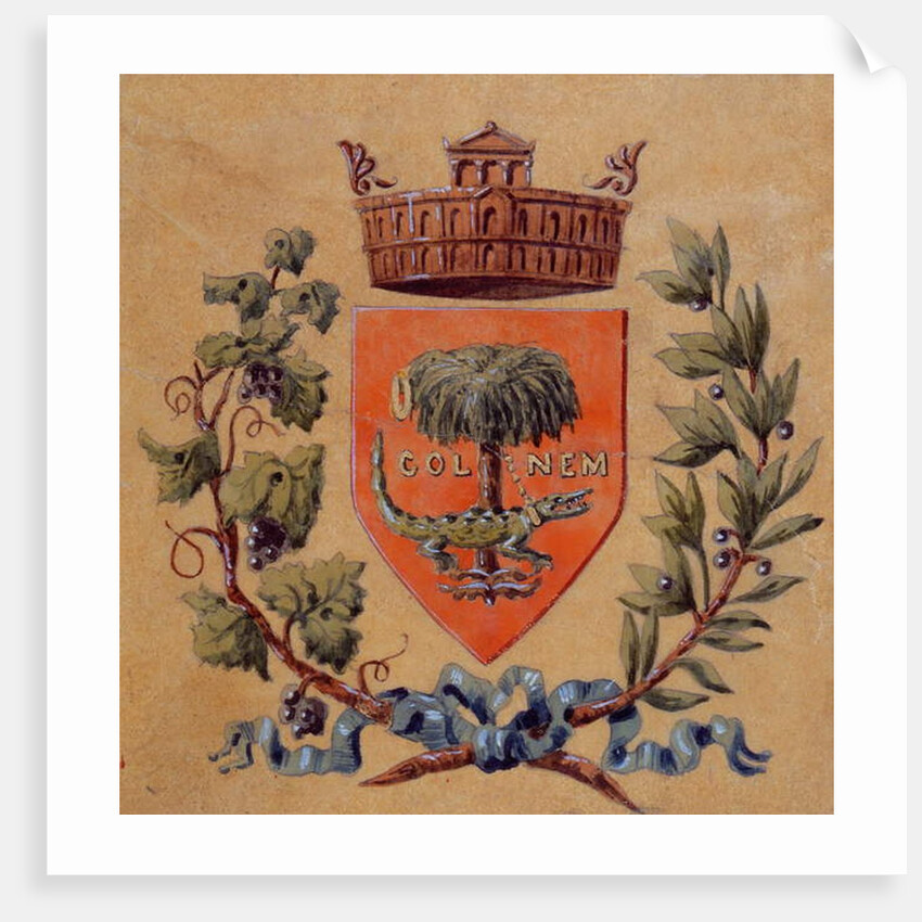 Heraldic Arms of the City of Nimes by French School