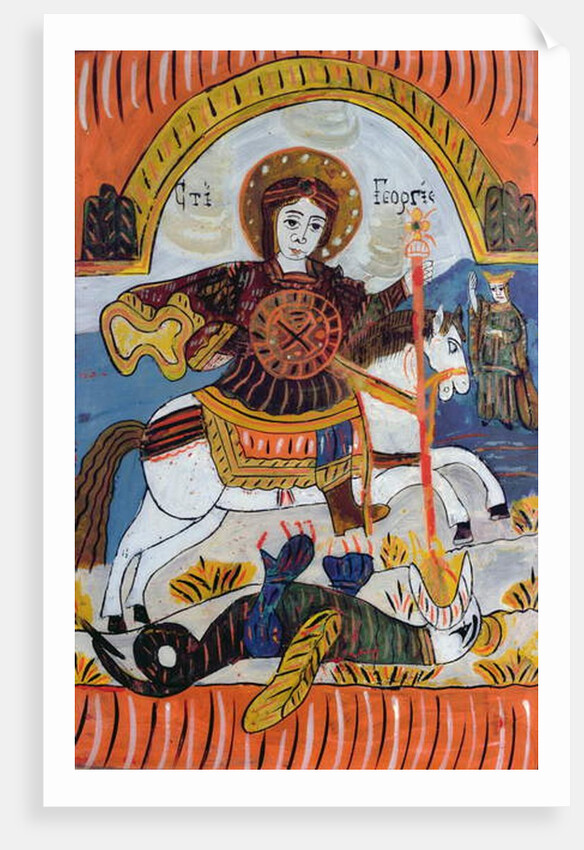 Saint George and the Dragon by School Serbian