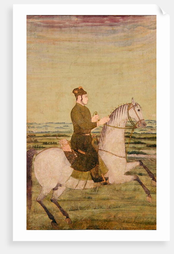 A Mughal Noble on Horseback, c.1700 by School Mughal