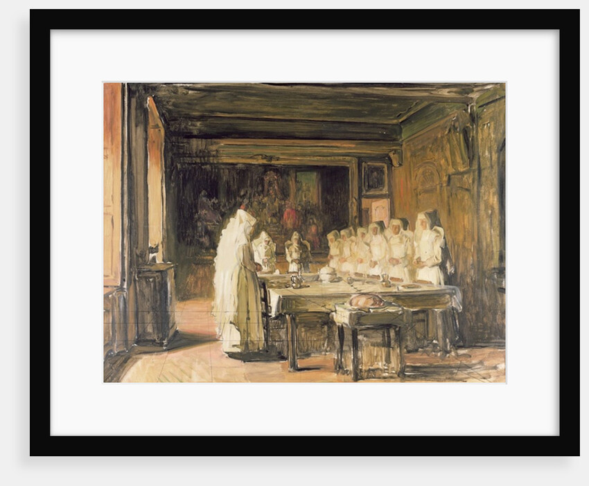 The Sisters of the Hospice de Beaune Saying Grace, late 19th century by Joseph Bail
