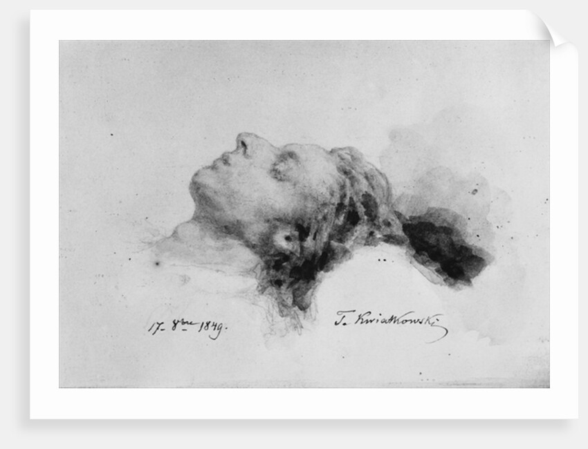 Frederic Chopin on his deathbed, 17th October 1849 by Antar Teofil Kwiatowski