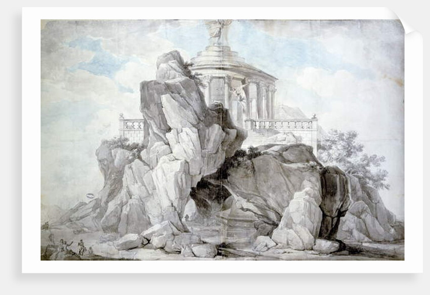 Project for an artificial mountain in honour of the Festival of Reason to erected in a public garden at Bordeaux, 1795 by L. Dutourd