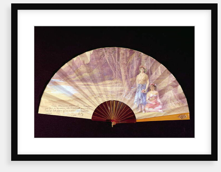 Fan painted for Madame Alice Louis-Barthou, 1910 by Pierre Loti