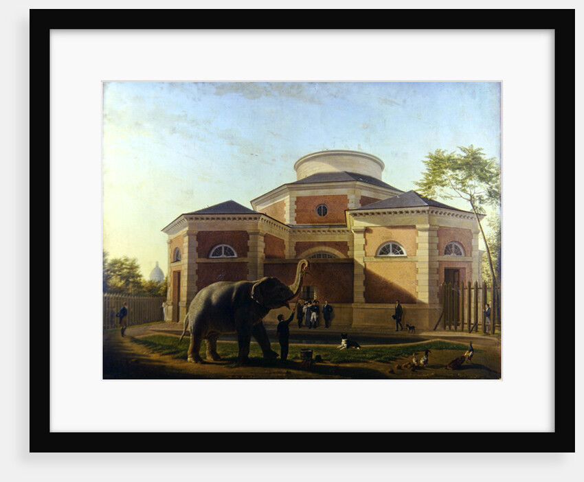 The Duc and Duchesse de Berry visiting the elephant at the Jardin des Plantes in Paris, 1817 by Jean Baptiste Berre
