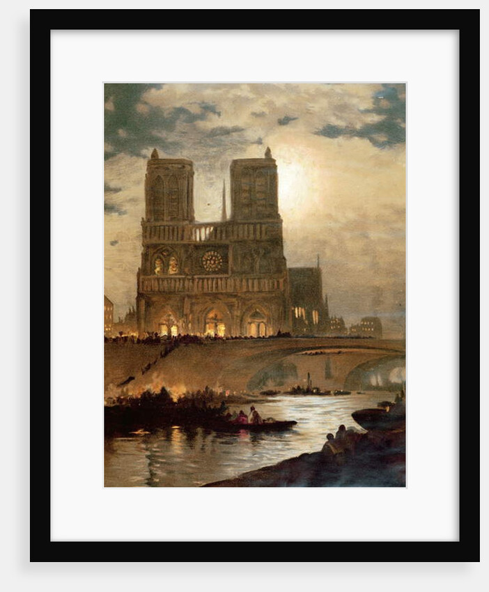 View of the West facade of the Cathedral of Notre-Dame, Paris, c.1840 by French School