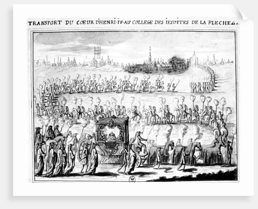 The Arrival of the Heart of Henri IV at the College of La Flèche on 4 June, 1610 by French School