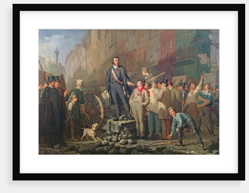 Alphonse Baudin on the Barricade of Faubourg Saint-Antoine, 3rd December 1851 by Ernest Louis Pichio