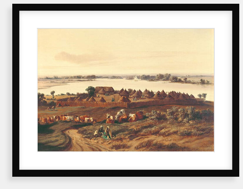 Village in Senegal by Edouard Auguste Nousveaux