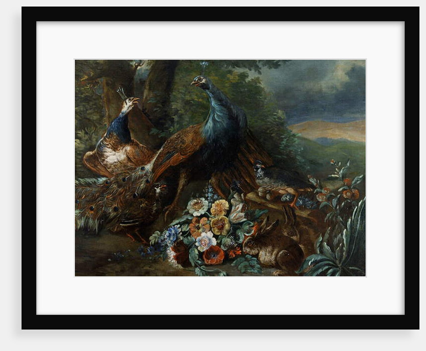 Landscape with Peacock and Game by Italian School
