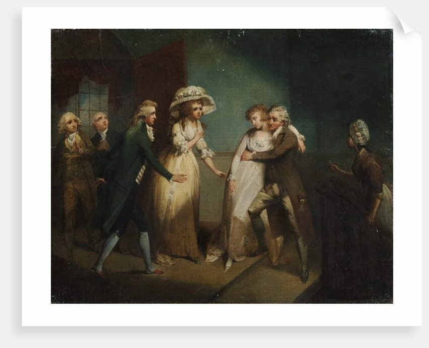 Camilla fainting in the arms of her father by Henry Singleton